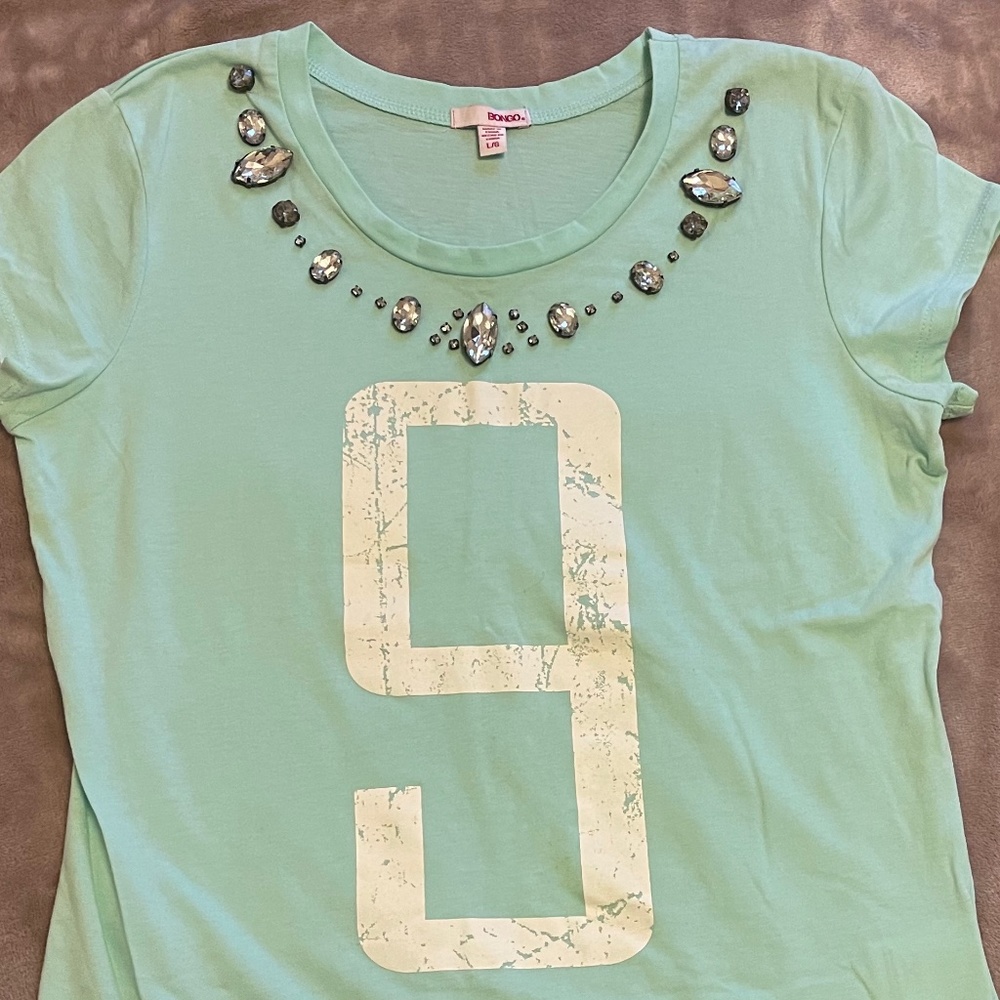 Shirt with crystals